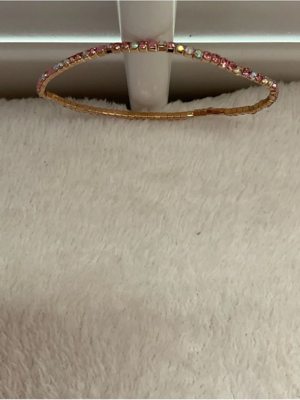 Pink Beaded Evil Eye Friendship Bracelet with Gold Accents